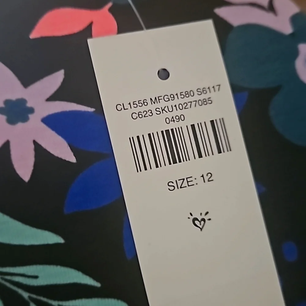 NEW! JUSTICE Floral Print Dress Big Girls 12.